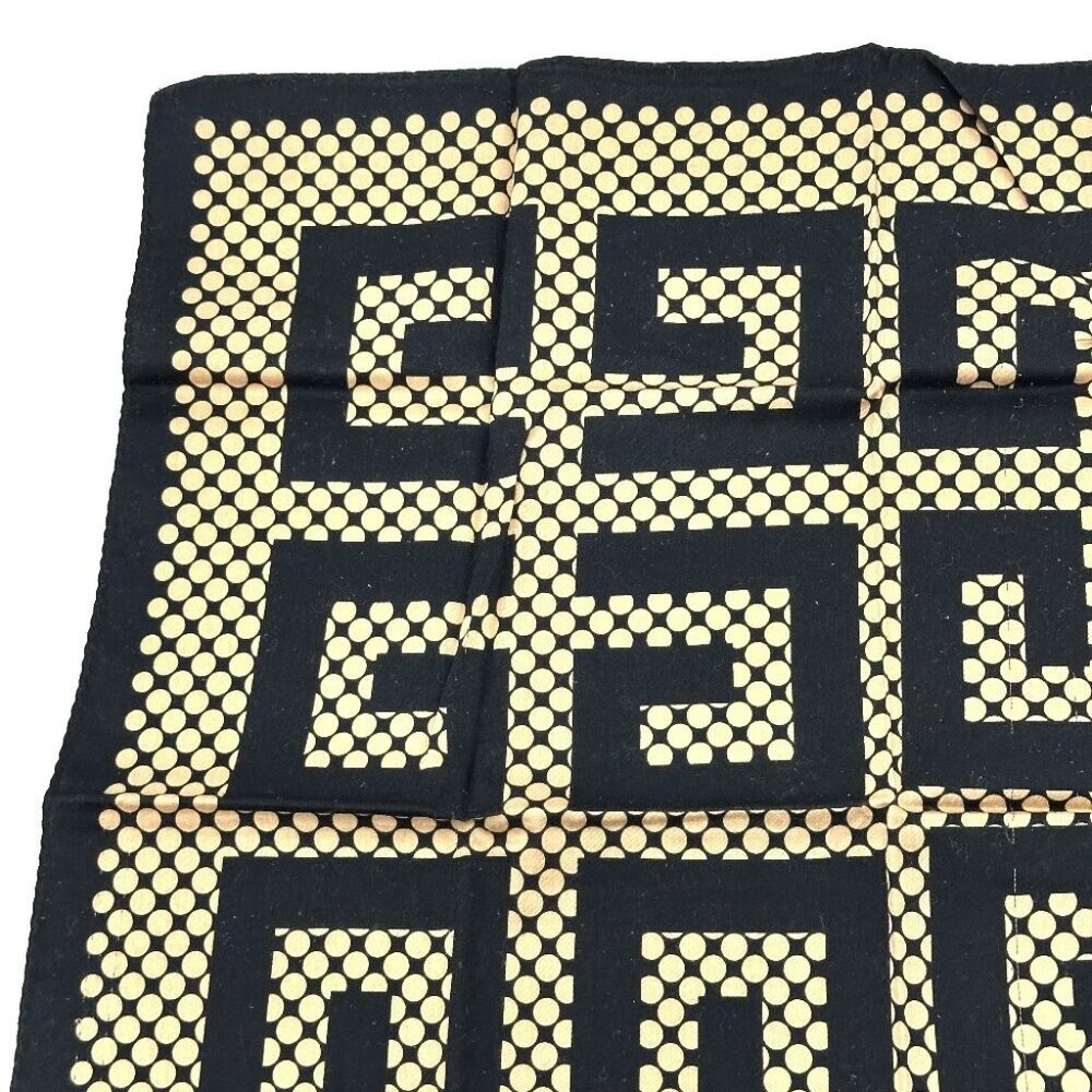 GIVENCHY logo handkerchief Scarf cotton Brown/Black - Picture 2 of 13